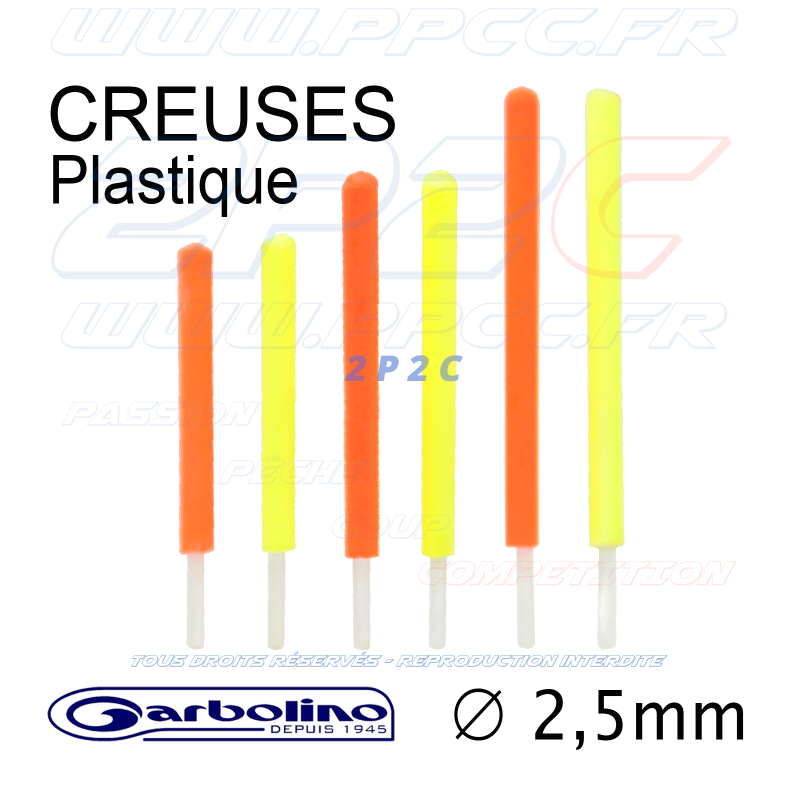 GARBOLINO - PACK ANTENNES FLOTTEURS COMPÉTITION SP Axx - PLASTIQUE CREUX 2,5mm - Réf GOMAM0190-H25OY - Photo 001