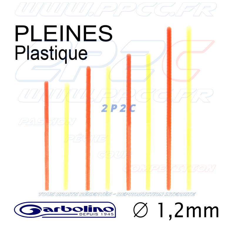 GARBOLINO - PACK ANTENNE FLOTTEURS COMPÉTITION SP Axx - PLASTIQUE 1,2mm - ORANGE et JAUNE - Réf GOMAM0190-P12OY - Photo 001